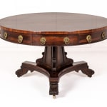 19th Century English Regency Rosewood Drum Table