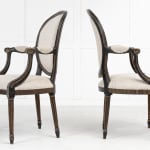 Pair of George III Painted and Gilt Armchairs