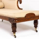 19th Century Late English Regency Period Mahogany Chaise Longue