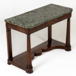 19th Century Italian Walnut Console Table with Marble Top