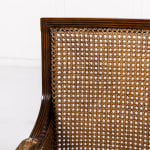 Pair of Edwardian Regency Style Bergère Library Chairs