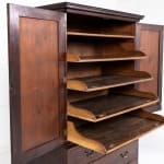 Small Mid 18th Century English Mahogany Linen Press