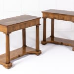 Pair of Early 19th Century Italian Walnut Console Tables