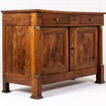 19th Century French Empire Walnut Buffet/Sideboard