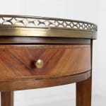 SOLD, 19th Century French Inlaid Gueridon with Marble Top