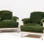 Pair of 1940s French Painted Armchairs