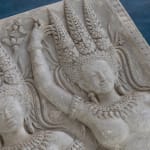 Plaster Cast Panel of a Cambodian Angkor Wat Temple Carving