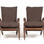 Pair of 19th Century English Beech Armchairs