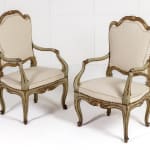 Large Pair of 18th Century Italian Painted Armchairs