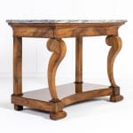 19th Century French Charles X Period Walnut Console Table