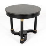 19th Century French Ebonised Guéridon with Marble Top