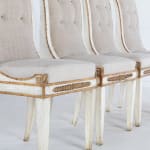 SOLD, Set of Four Italian 19th Century Gilt and Painted Chairs