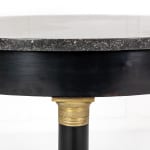 19th Century French Ebonised Guéridon with Marble Top