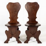 Pair of 18th Century English Mahogany Hall Chairs
