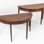 Pair of 18th Century English Mahogany Demi Lune Side Tables