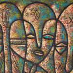 SOLD, 1970s Painting of African Masks