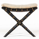 19th Century English Regency Faux Bamboo Stool