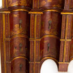 1930s Dutch Red Lacquer Chinoiserie Cabinet