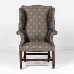 18th Century George III Mahogany Wing Chair