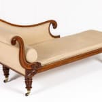19th Century Late English Regency Period Mahogany Chaise Longue