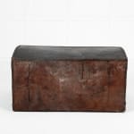 17th Century French Brass Studded Leather Chest