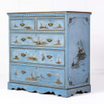 1930s Decorative English Japanned Chest of Drawers