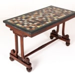 19th Century Regency Mahogany Table with Specimen Marble Top