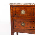 18th Century French Louis XVI Walnut Commode with Marble Top