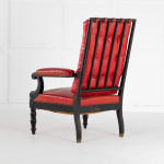 19th Century French Red Leather Armchair