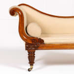 19th Century Late English Regency Period Mahogany Chaise Longue