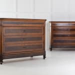 SOLD, Pair of 18th Century Italian Walnut Commodes