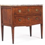 18th Century French Louis XVI Walnut Commode with Marble Top