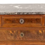 18th Century French Walnut Commode with Marble Top
