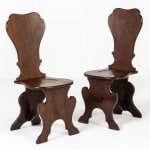 Pair of 18th Century English Mahogany Hall Chairs
