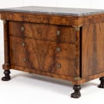 Early 19th Century French Empire Walnut Commode with Paw Feet