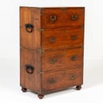 Small 19th Century Teak Campaign/Military Chest of Drawers