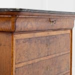 SOLD, 19th Century French Walnut Commode with Marble Top