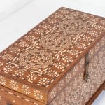 Anglo Indian Inlaid Teak Trunk