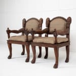 Pair of 20th Century Carved Armchairs