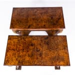 Pair of Rare Early 19th Century Italian Walnut and Burr Yew Console Tables