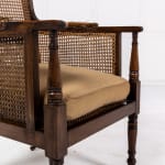 Pair of Edwardian Regency Style Bergère Library Chairs