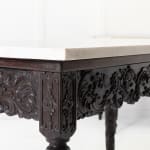 Large Pair Of Important Early 19th Century Chinese Hardwood Marble Top Console Tables