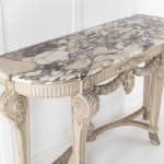 SOLD, 19th Century Painted Console Table with Breccia Marble Top