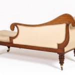 19th Century Late English Regency Period Mahogany Chaise Longue