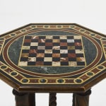 19th Century French Octagonal Oak Specimen Marble Top Table