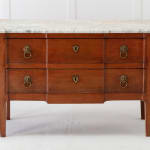 SOLD, 18th Century French Walnut Chest of Drawers with Marble Top