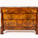 19th Century French Walnut Commode with Marble Top
