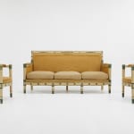 19th Century French Carved Wood Painted Sofa