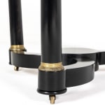 19th Century French Ebonised Guéridon with Marble Top