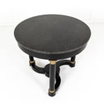 19th Century French Ebonised Guéridon with Marble Top